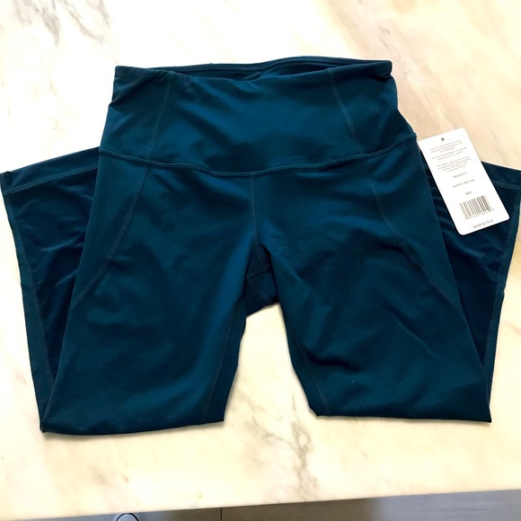 Active Life Pants - NWT Active life Morrocan teal mesh window leggings workout running size medium